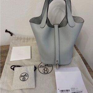 BNWT Hermes Picotin 18 in Pale Blue